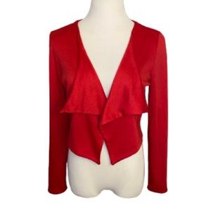 Ultra Teeze Women’s Red Cropped Jacket Size Large Juniors